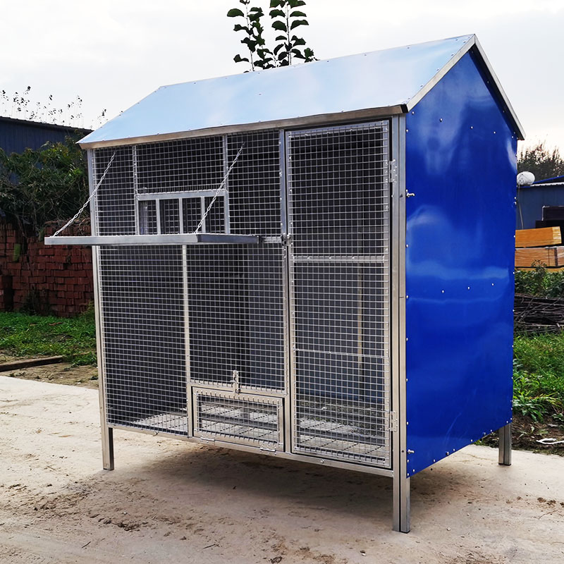 可狄小鸽笼鸽舍镀锌尖顶拼装笼鸽子笼家用大号养殖笼子鸽子屋鸽房组装