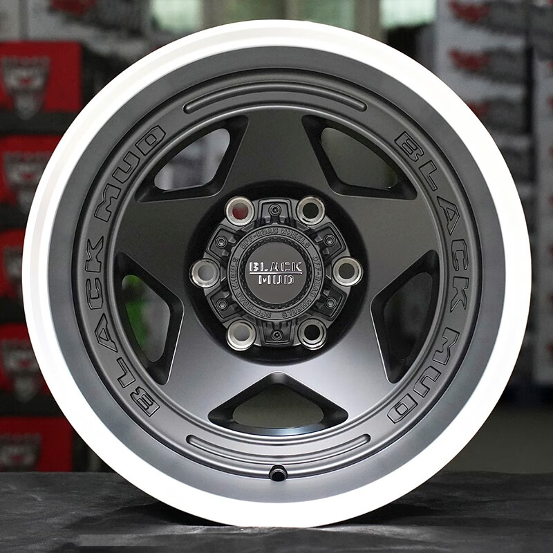 wfsm黑泥m550复古轮毂坦克300长城炮 普拉多五十铃牧马人17寸改装轮毂