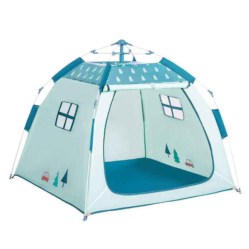 BabyGo帐篷游戏屋B款森林小屋弹簧速开款，优质玩具值得购买！