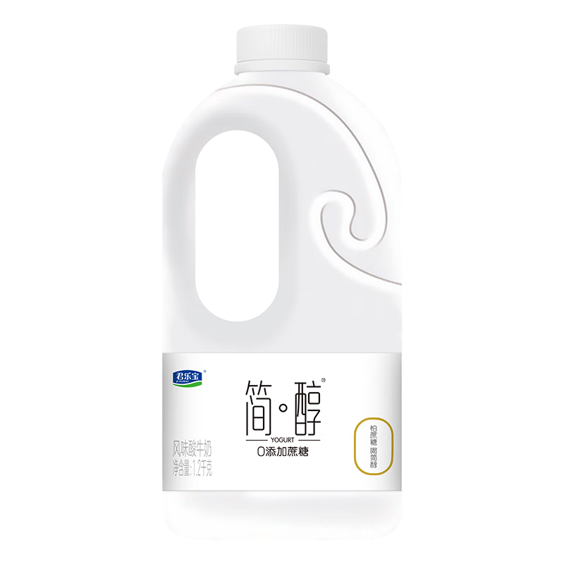 君乐宝简醇 0添加蔗糖 1.2kg  低温酸奶酸牛奶 轻食
