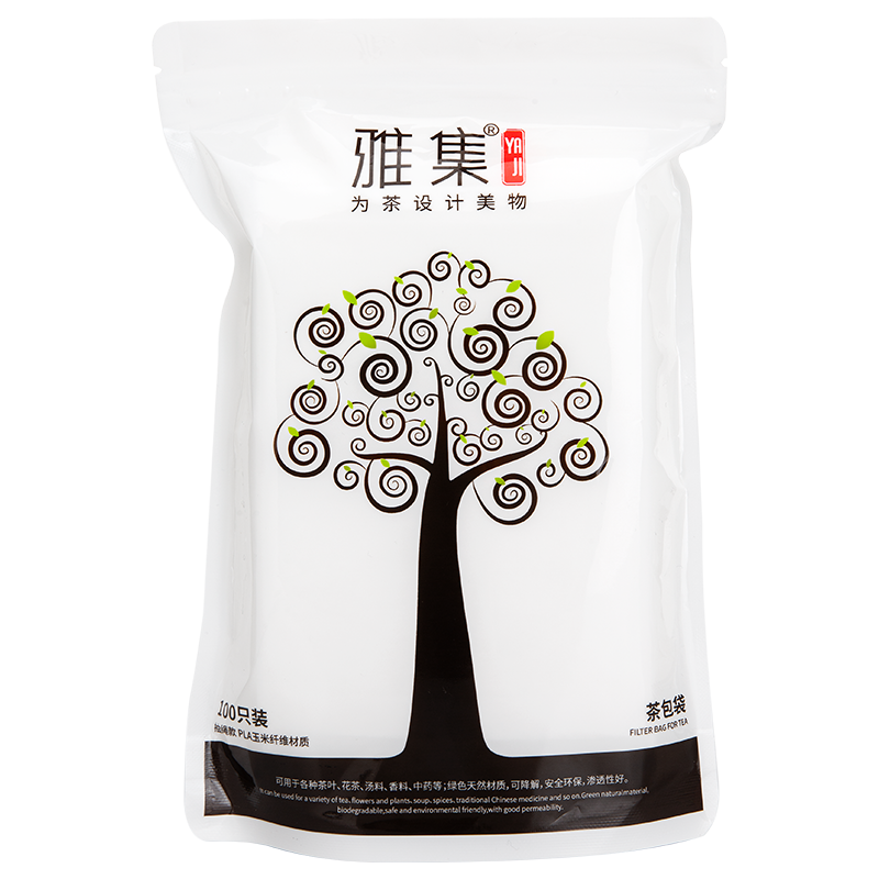 雅集茶包袋玉米纖維煮茶袋大號過濾茶渣一次性抽線款鹵料袋香料中藥袋