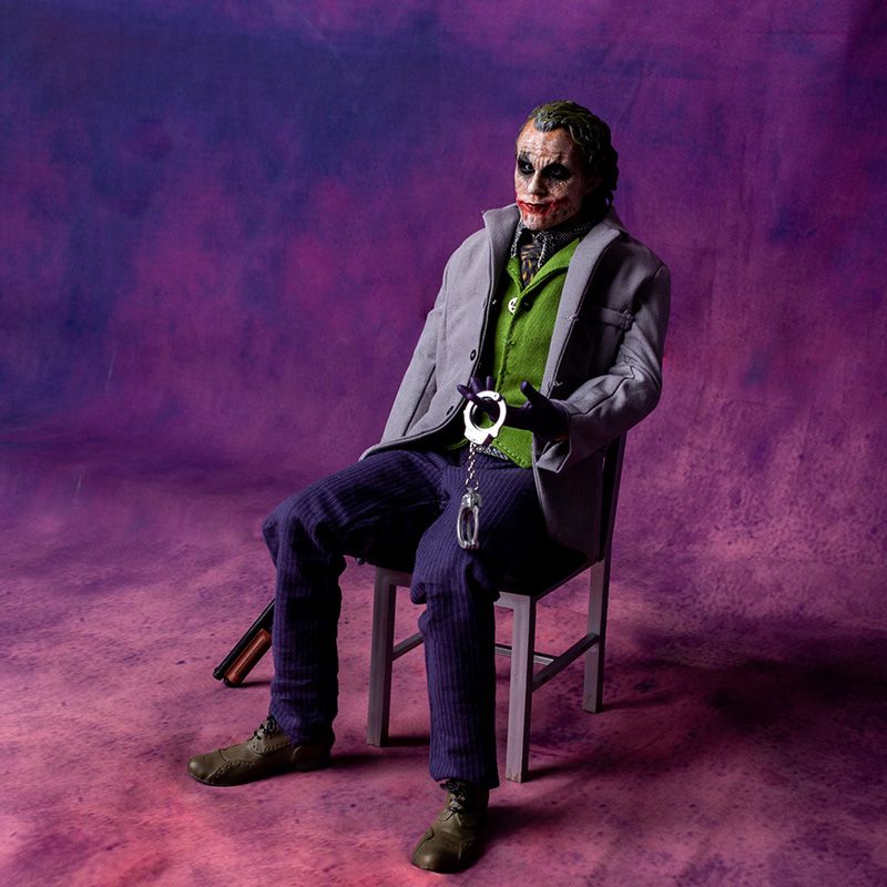 小丑 小丑希斯莱杰蝙蝠侠黑暗骑士dc英雄模型34代布衣人偶 四代小丑