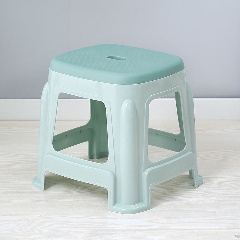 塑料凳子家用小凳子加厚胶凳小板凳客厅餐桌凳塑料椅子高登子矮凳 中号双色款浅蓝色(29cm高)