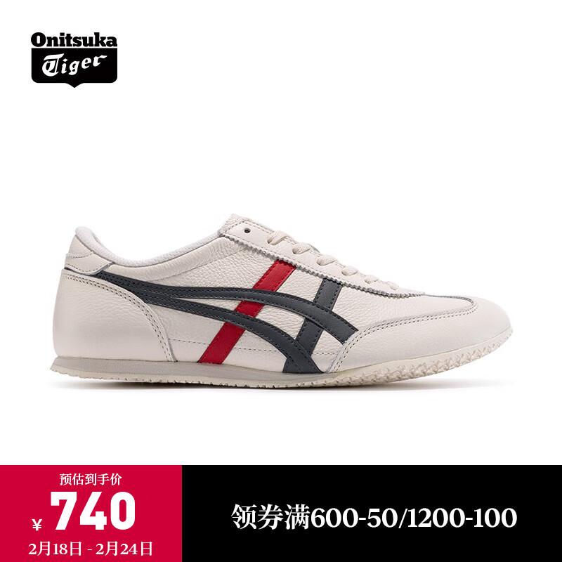 Onitsuka Tiger鬼塚虎男女鞋运动休闲鞋时尚百搭小白鞋MACHU RACER 1183B770米色 40