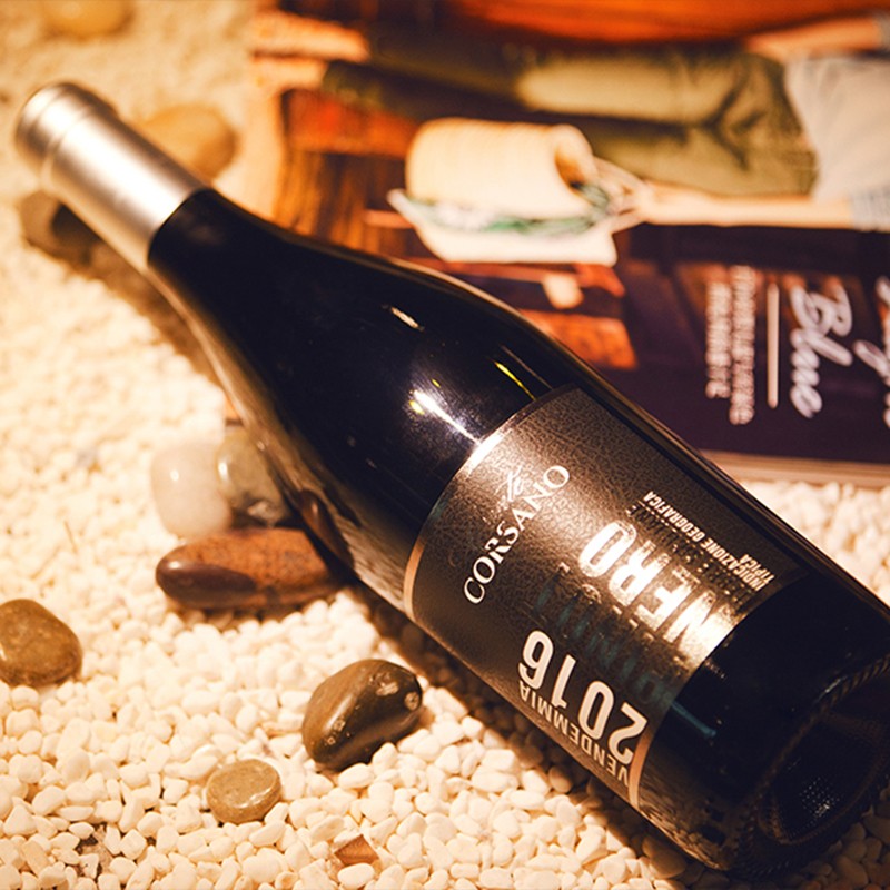 conte corsano)黑皮诺干红葡萄酒意大利原瓶进口13度红酒果酒气泡酒