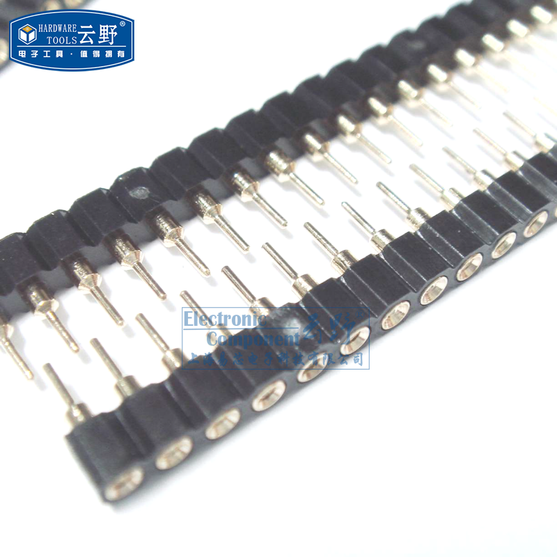 云野 接插件 圓孔單排座1X40 直針間距2.54mm鍍金  （一條）