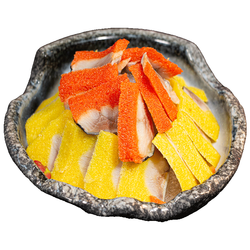 深悅勝希鯪魚籽刺身280g  2條裝 希零魚西鱗魚籽刺身三文魚伴侶日料理 希鱗魚【紅黃對(duì)半】 280g