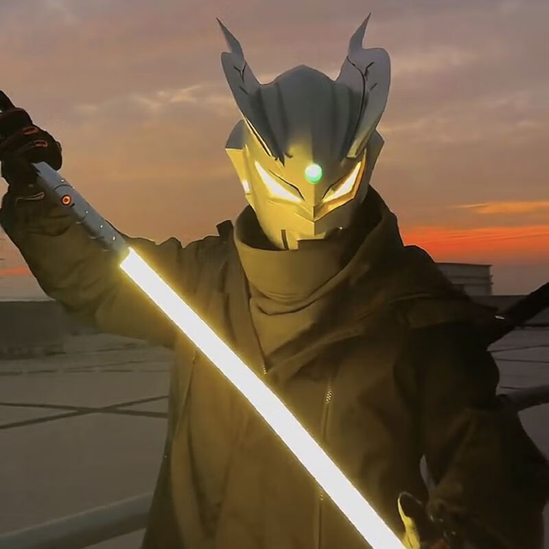 奥特曼面具头套迪迦会发光头盔奥特曼触摸面具无限赛罗头套玩具co 65d