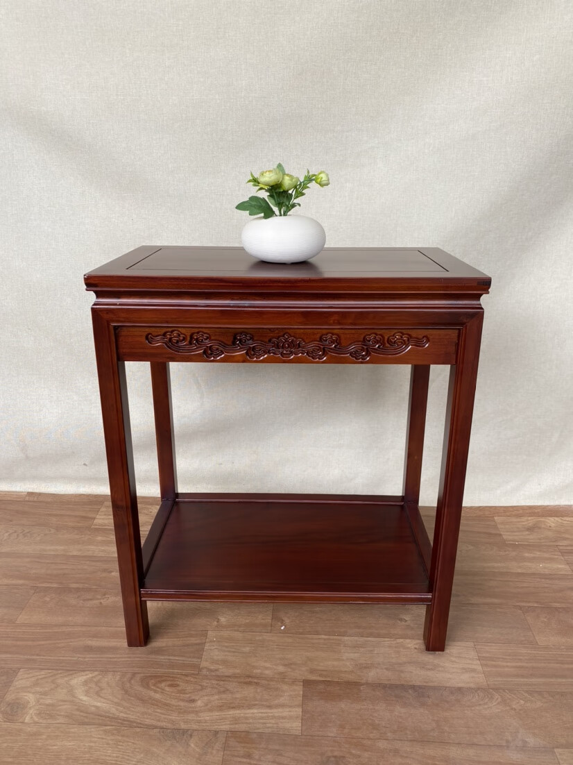 柏赢居全实木沙发边几角几窄边桌边柜客厅小茶几新中式长条桌简约长