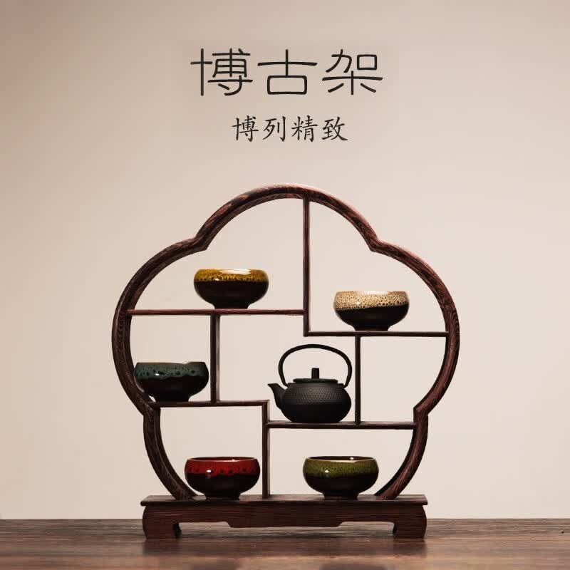 瑜品佳博古架小实木摆件甜品台摆件花型古架架子多宝阁展示架子置物架 梅花使用感如何?