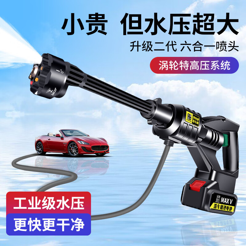 浇花浇菜洗车打药神器 无线电动喷雾器浇菜消毒打农药喷枪水枪 高压锂