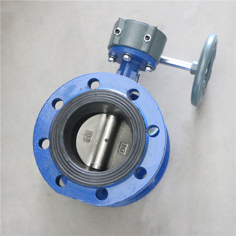 埃美柯涡轮蝶阀d341x-16q铸铁涡轮法兰蝶阀软密封蝶阀门省力阀828