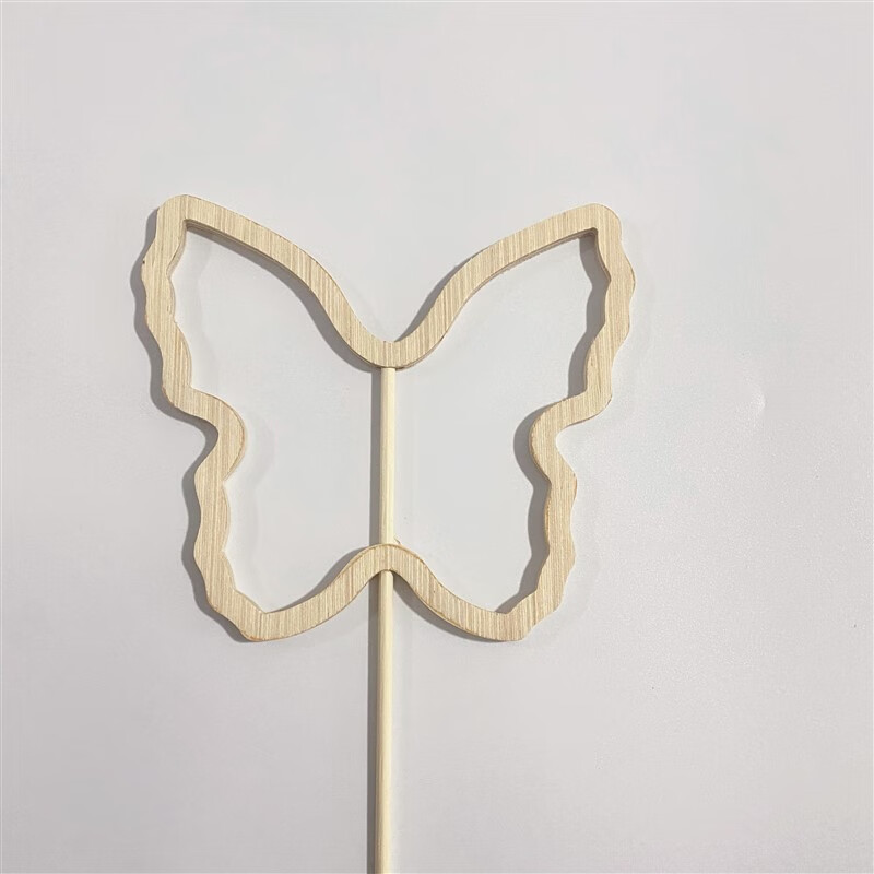 蚕丝异形扇框古风长柄空白扇骨短柄扇骨架刺绣手工diy 蝴蝶形