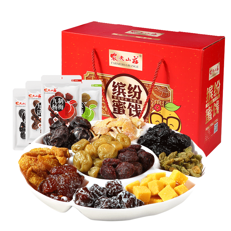 農夫山莊話(huà)梅子16口味蜜餞組合1500g零食大禮包節日送禮禮盒 16口味蜜餞禮盒1500g