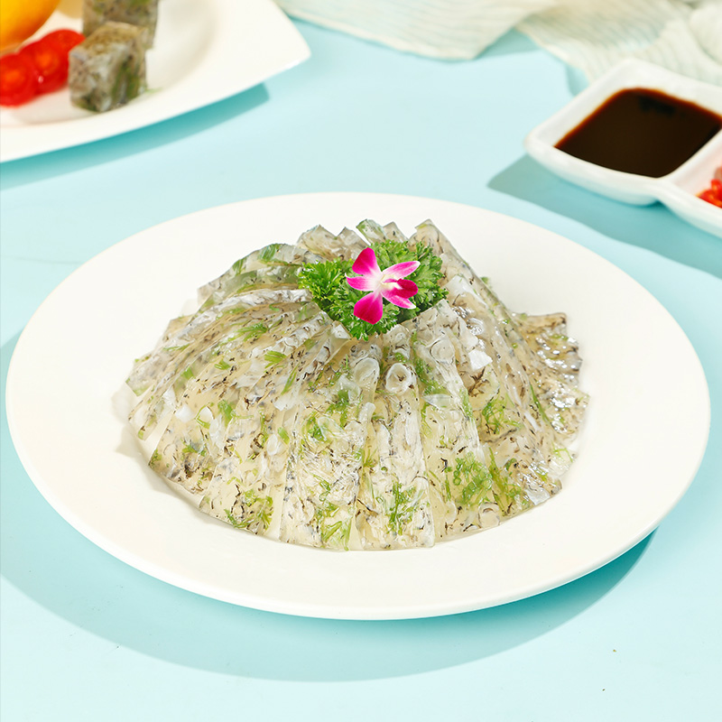 阿具 香辣鱼皮冻开袋即食餐厅特色凉拌菜 海藻鱼皮冻 200g *3包
