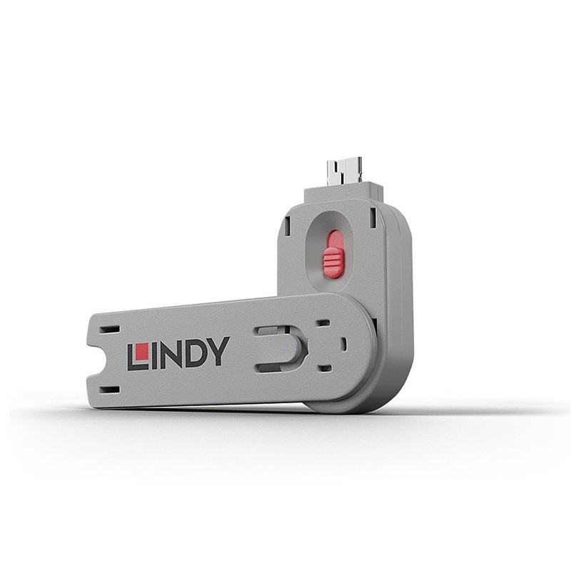 lindy usb a型端口阻塞器钥匙 红色