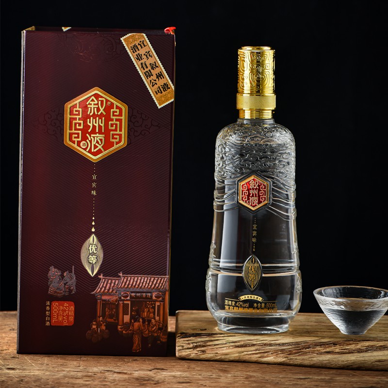 叙州液优等42度五粮浓香型固态发酵粮食酒四川宜宾高度白酒500ml单