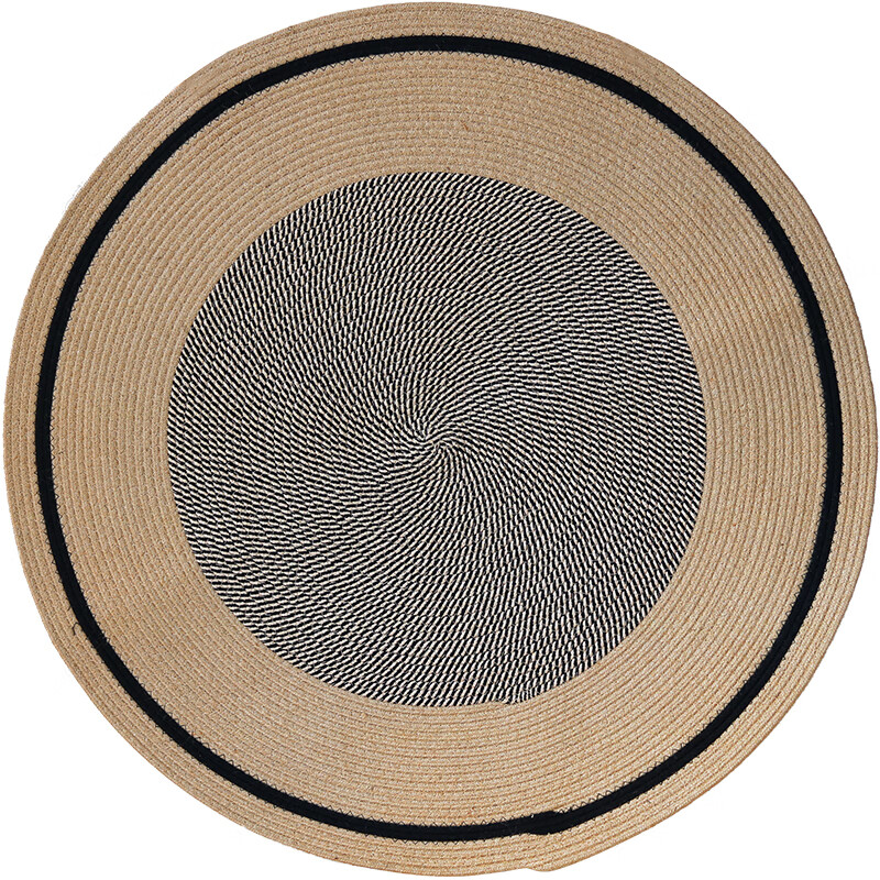 黄麻编织地毯拼接地垫客厅民宿椅子垫圆形茶几 地垫麻绳 棉线 100侎 