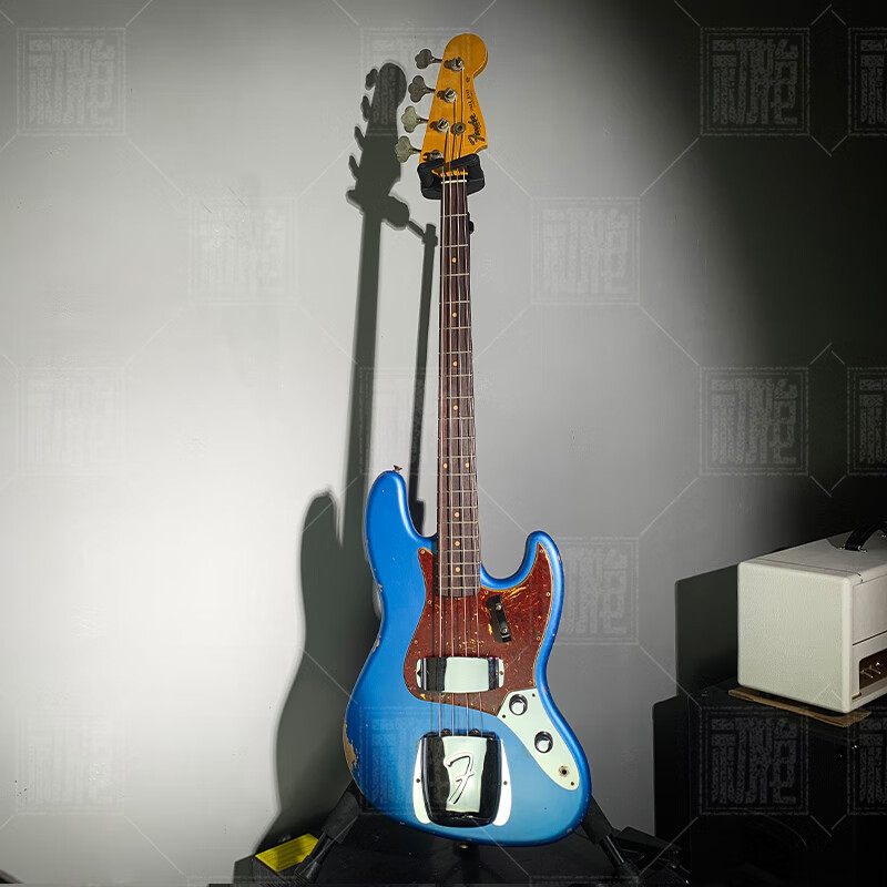 fenderfender cs s21 ltd 60 jazz bass rel alpb仿旧湖蓝色电贝斯j