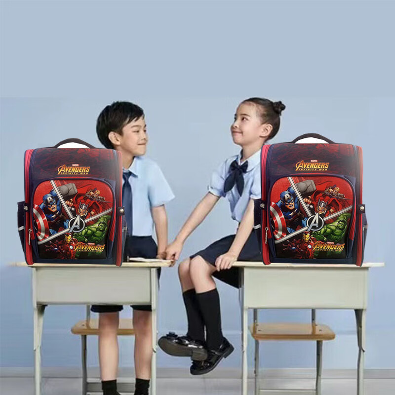 新款小學生書包2.3年級PC硬殼太空包護脊兒童雙肩包減負學生書包 漫威