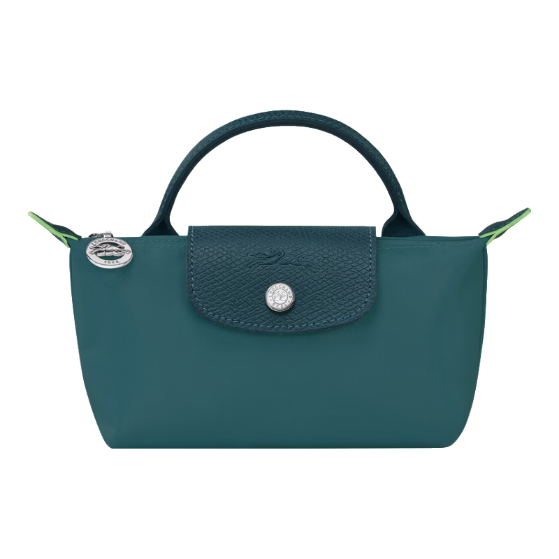 瓏驤（longchamp）情人節(jié)禮物女士孔雀藍(lán)錦綸手柄化妝包 34175 919 P89