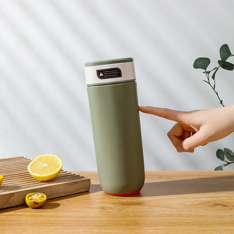 仟居佳 不倒翁水杯保温杯办公室不倒杯礼品带吸盘防倒不锈钢杯子便携