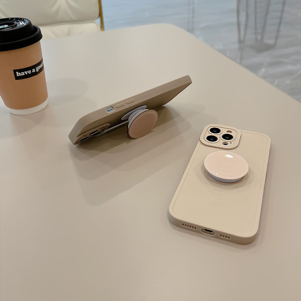 塔下【优选】复古简约iPhone14苹果手机壳15promax支架13高级16适用11莫兰 仓灰+仓灰支架 16promax