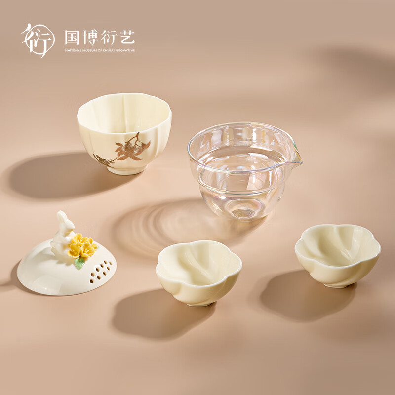 中国国家博物馆玉桂琼华茶香套装国风茶具博物馆文创送礼长辈生日情人节礼物 玉桂琼华茶香套装