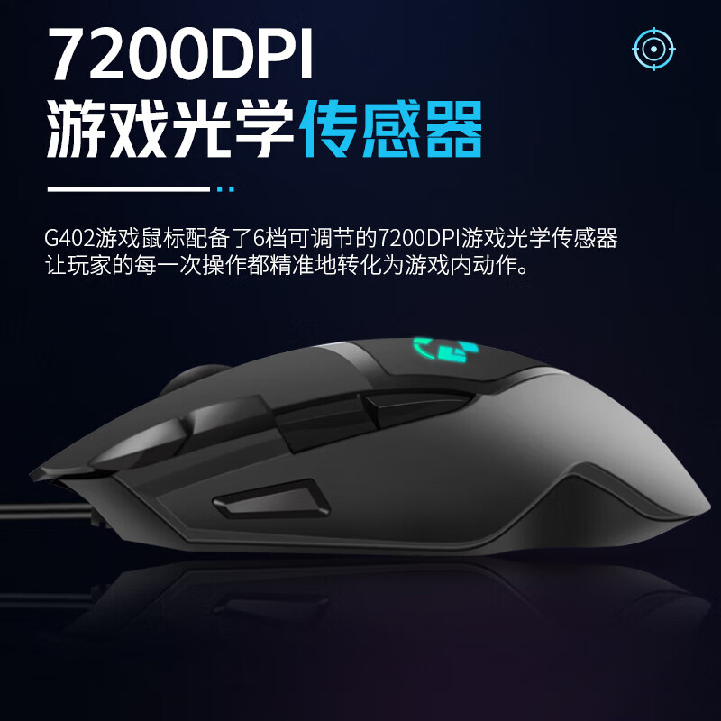 GANO电竞游戏G502鼠标LOL有线usb宏网吧压枪电竞宏定义吃鸡CF滑鼠笔记本台式黑神话悟空 G502熊猫版磨砂黑白【有线宏驱动7200DPI】