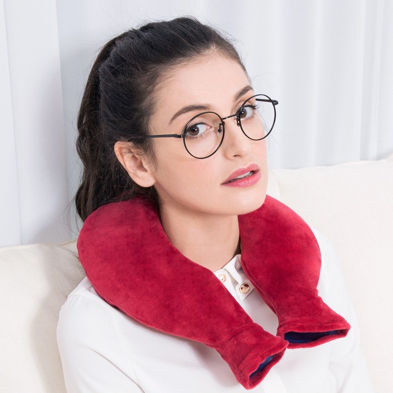 2sseuratu型热水袋颈椎热敷缓解注水装水毛绒暖宝宝橡胶冲水硅胶女