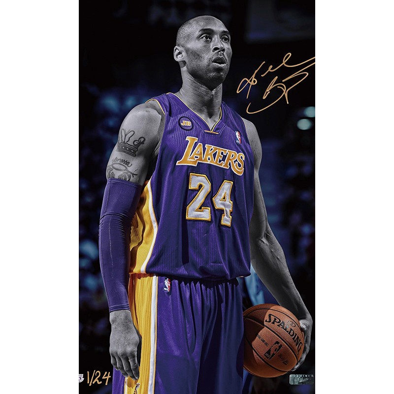 nba海报kobi墙贴黑曼巴篮球明星kobe学生宿舍卧室贴画大自粘 01 45x30