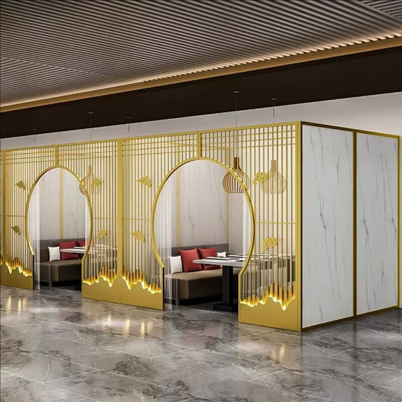 美容店遮挡养生馆隔断帘餐厅包厢隔断墙火锅店屏风茶楼包间卡座 定制