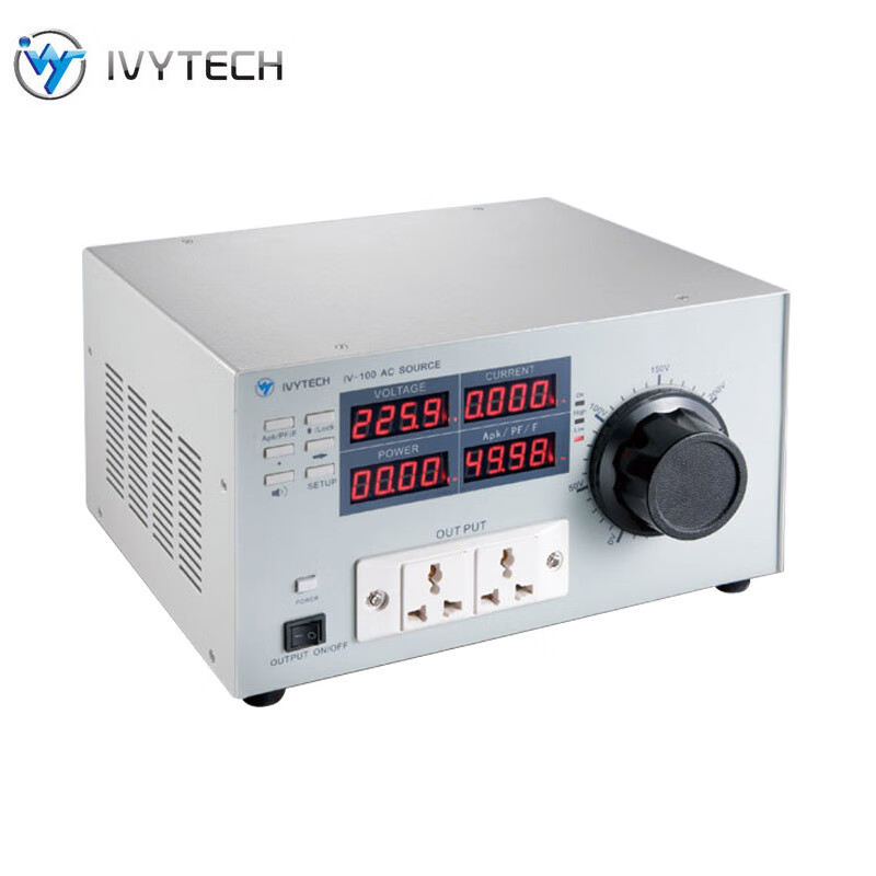 tech艾维iv-100带功率计数显调压器交流电源 数显调压器 电参数测试
