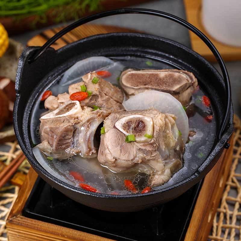 龙大肉食 猪汤骨1kg 出口日本级 免切猪尾骨猪髋骨猪骨头 猪骨高汤