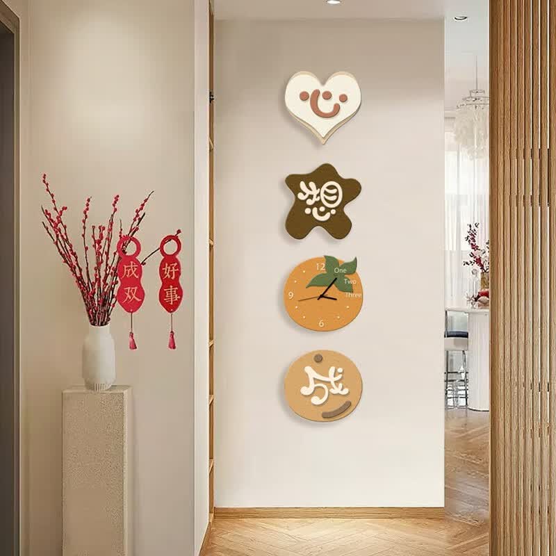 顺吉祥利心想事成时钟装饰画简约玄关加钟表壁画奶油风寓意好餐厅客厅挂画 Y7090(水晶画面/uv精雕无框) 20*20/20*20/20*20/20*20使用感如何?