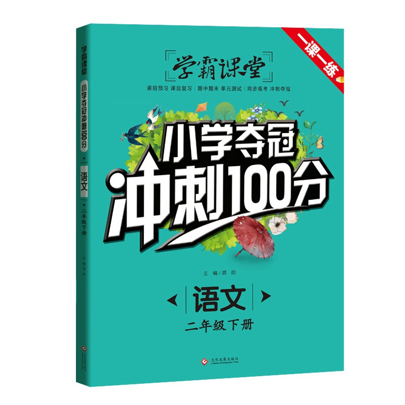 学霸课堂-小学夺冠冲刺100分 语文 二年级下册小学2年级练习册一课一练辅导书随堂测 试卷课外阅读