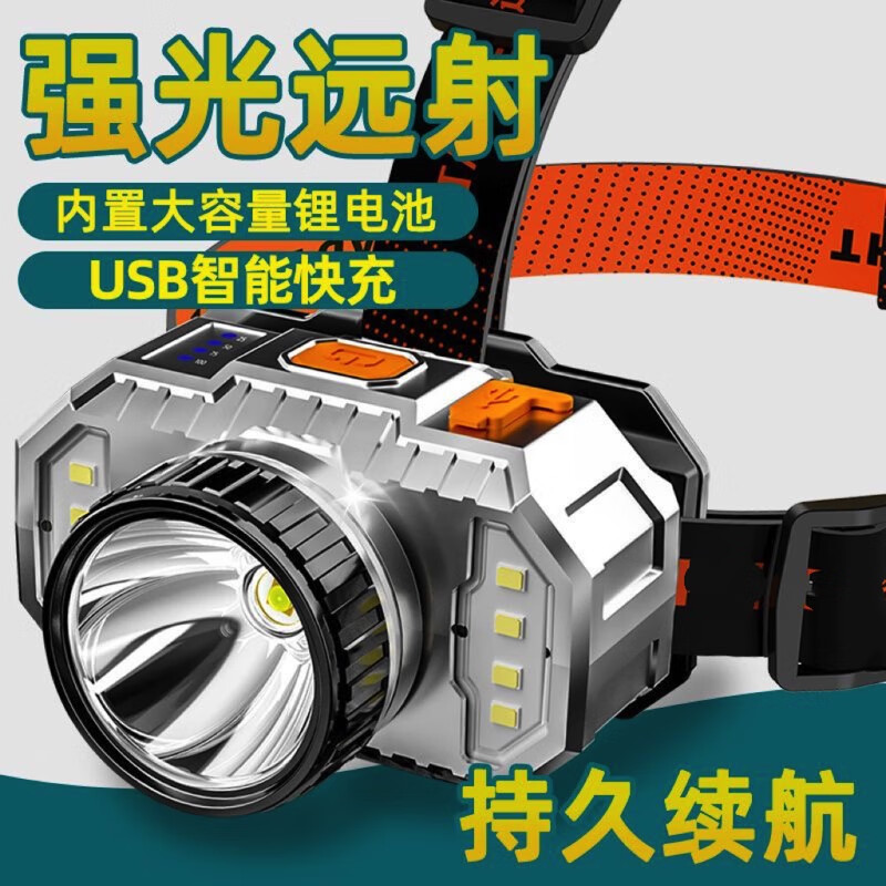 nachtlichtje头灯超长续航强光超亮头戴式手电筒户外家用远射充电夜