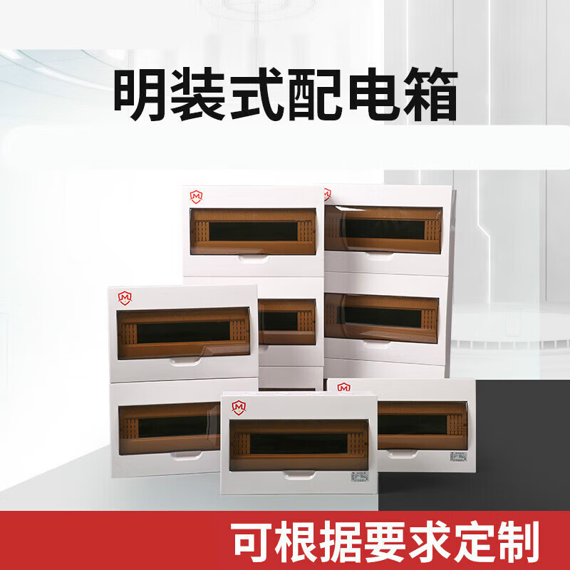 哩嗹啰嗹pz50家用回路照明强电箱装配电柜空气开关箱水配电箱 明装6