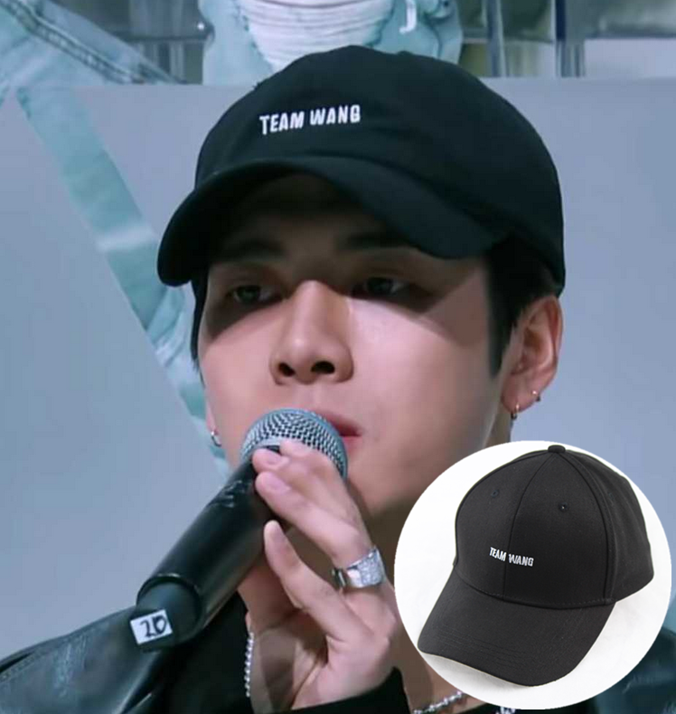 偶像练习生王嘉尔同款team wang字母刺绣鸭舌帽子情侣休闲棒球帽可