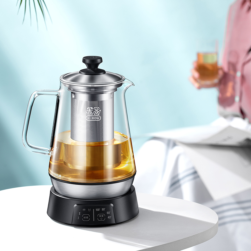 吉谷（K·KOU）煮茶器蒸汽喷淋玻璃壶电热水壶电煮茶壶全自动保温泡茶养生壶 TA007