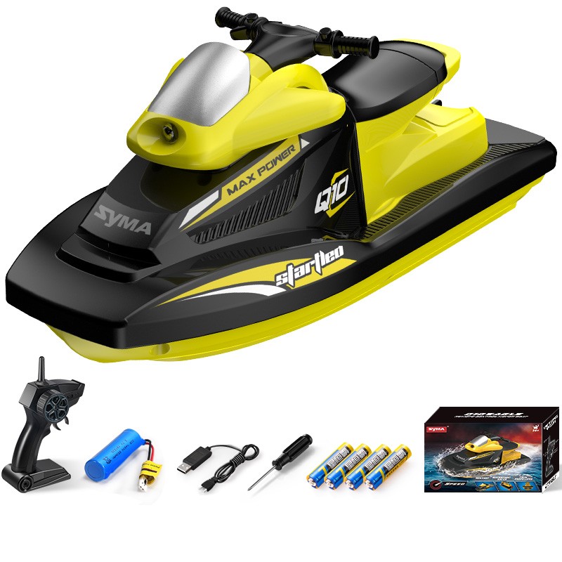 SYMA司马Q10遥控船玩具船模型高速水上长待机电动水上摩托艇儿童电动战斗艇模型六一儿童节礼物礼盒