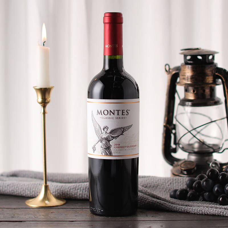 蒙特斯(montes)智利进口montes蒙特斯经典系列原瓶进口赤霞珠干红葡萄