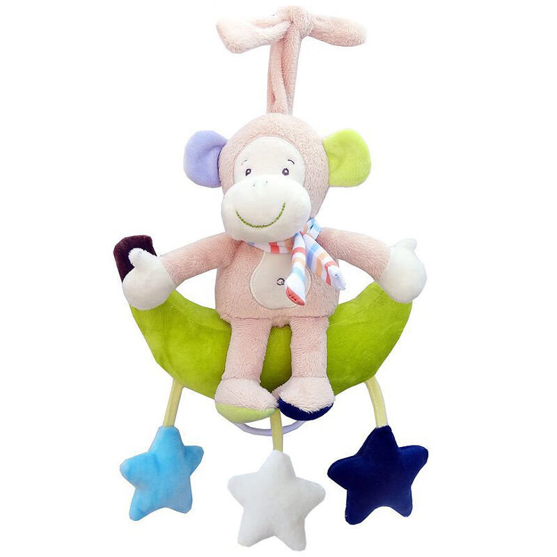 好沐音(haomuyin)婴儿响铃安抚玩具新生宝宝床铃车挂吊饰八音盒手抓拉