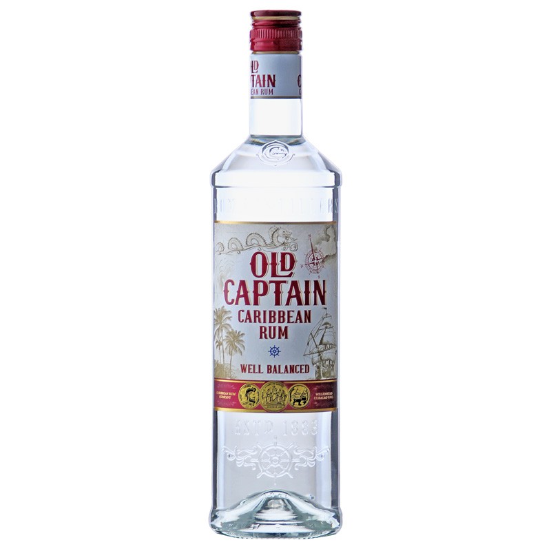 加勒海老船长洋酒进口old captain 加勒海老船长白朗姆酒40度 700ml