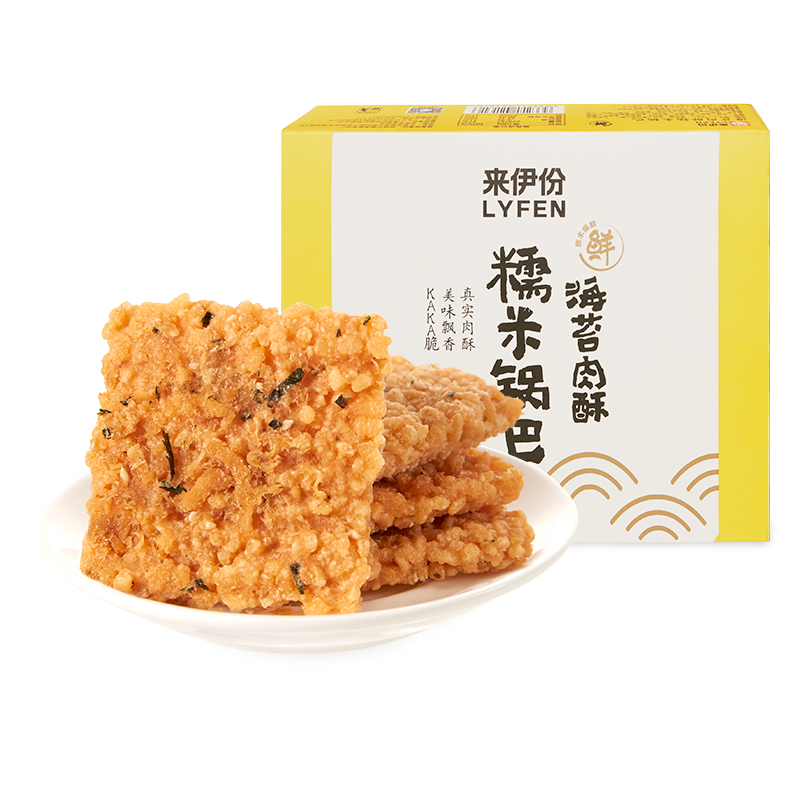 来伊份海苔肉酥锅巴245g价格走势,口感美味值得购买!