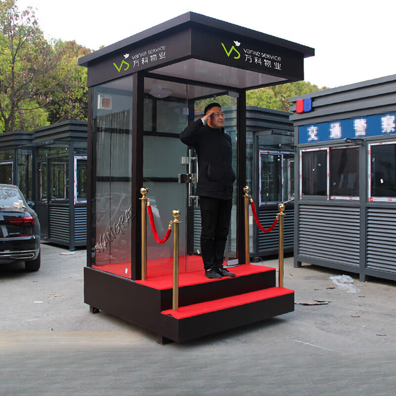 琛玥岗亭保安亭门卫值班室售楼部形象玻璃岗亭亭户外可移动小区门卫值