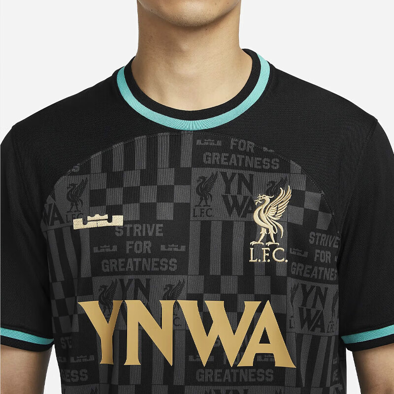 傲禧足球2024利物浦联名特别版球衣足球服 黑色 s