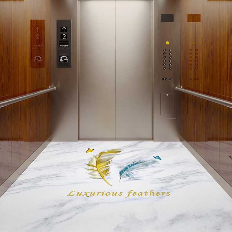 宜诗梵电梯地垫轿厢pvc地板地胶垫仿大理石防水防油免洗阻燃防摔可