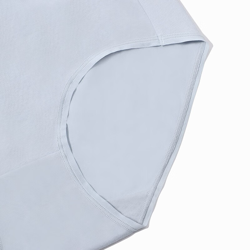 夏.娃.之.秀纯色内裤亲肤痕无痕舒适透气提臀学生收腹三角棉款打底短裤3条装 常规版(豆绿+浅蓝+肤色) 3条 M