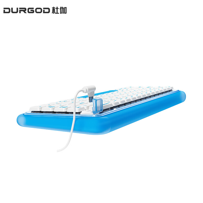 DURGOD杜伽S230正青春气垫泡泡机械键盘矮轴67键办公无线蓝牙双模男女生高颜值生日礼物 正青春-情窦蓝无光